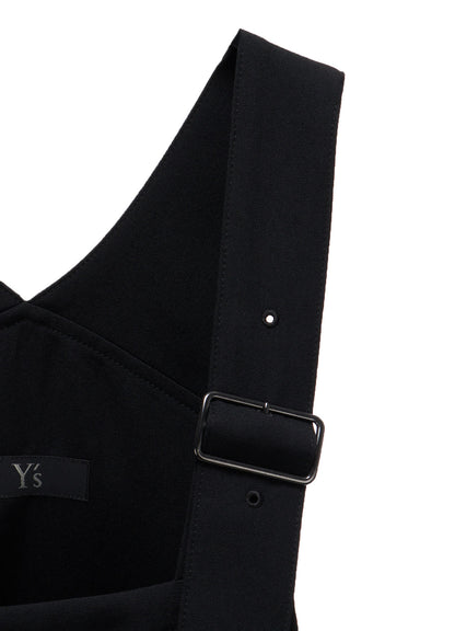 WOOL GABARDINE SALOPETTE DRESS