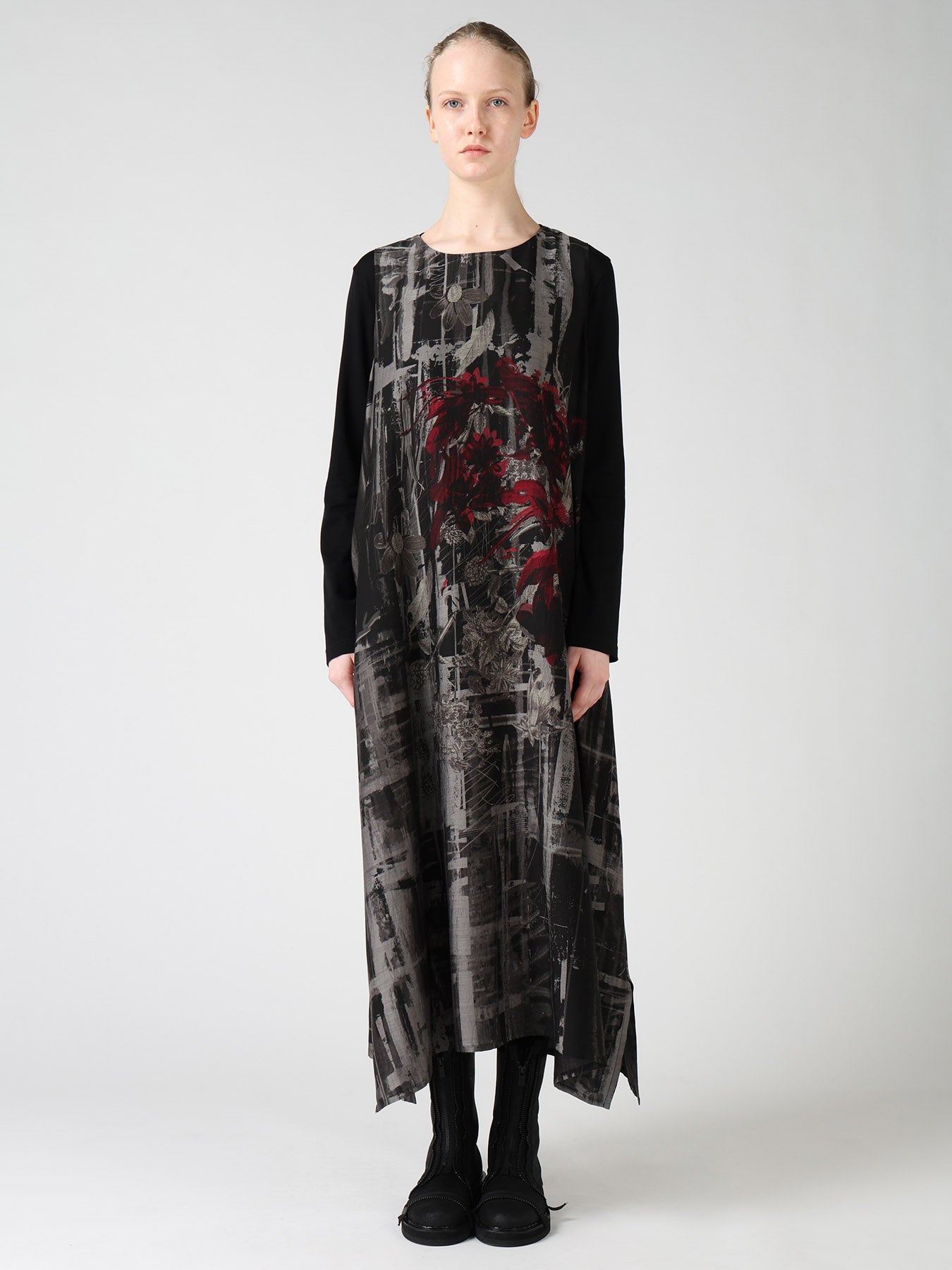 CUPRO DISTORTED FLOWER SLEEVELESS DRESS