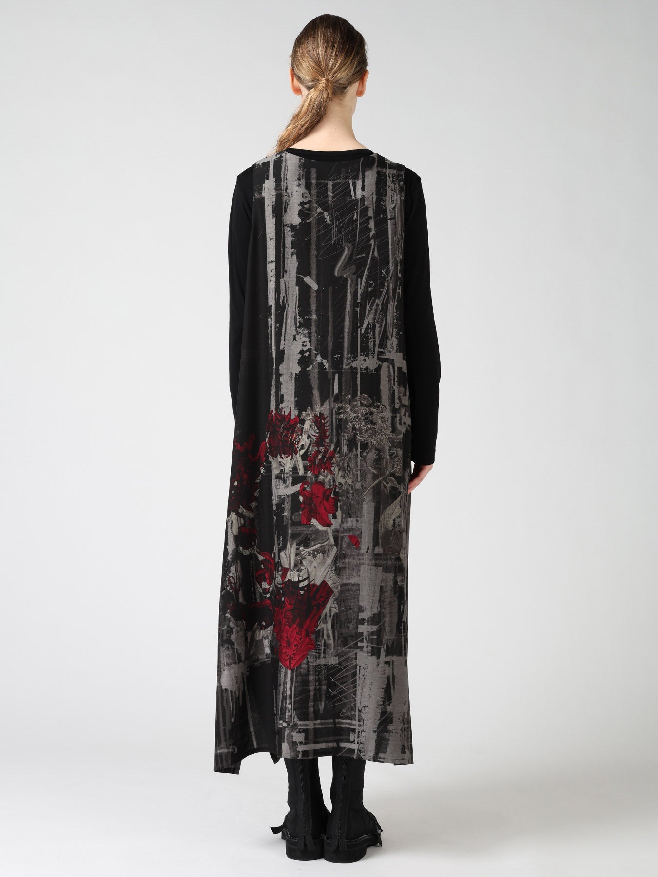 CUPRO DISTORTED FLOWER SLEEVELESS DRESS
