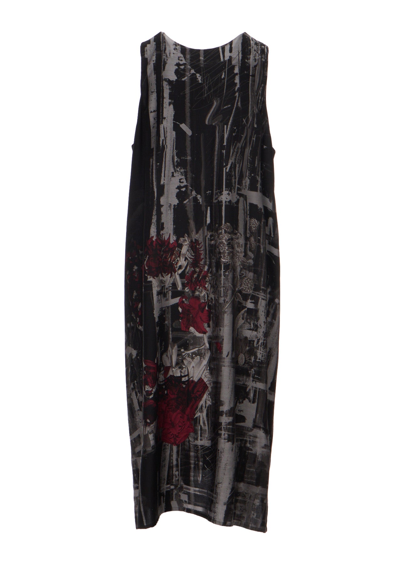 CUPRO DISTORTED FLOWER SLEEVELESS DRESS