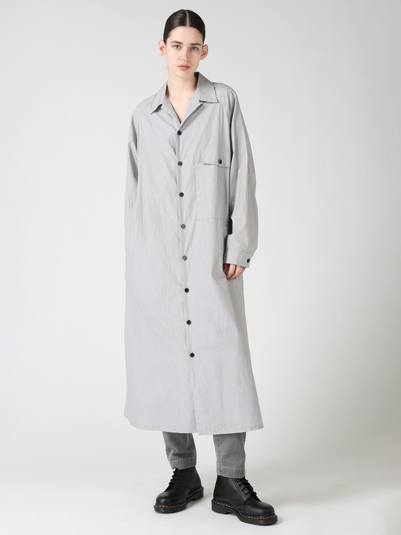 Y’s Sheer One-Piece Coat Shirt Dress y's I WANT TO SEE