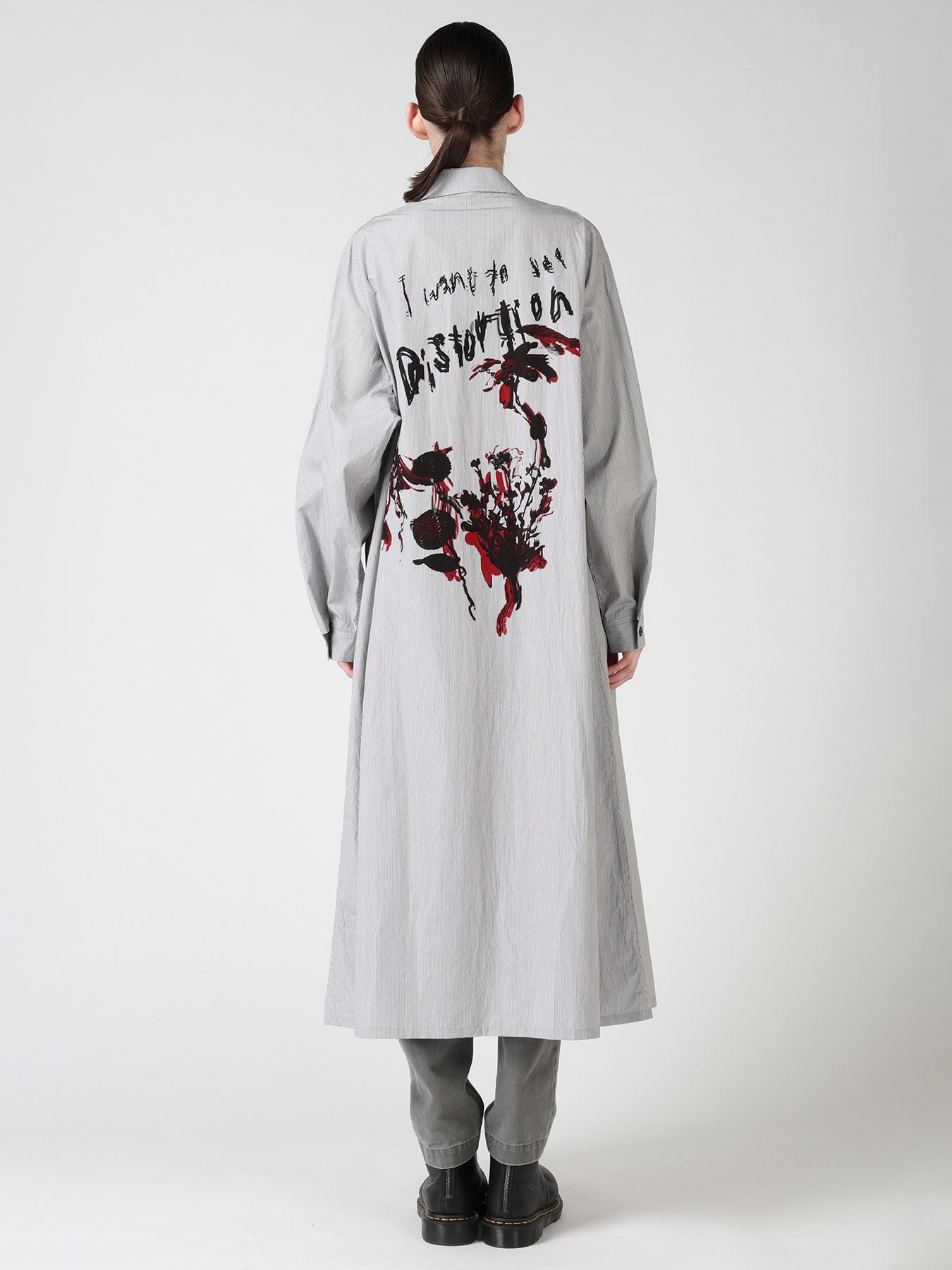 "I WANT TO SEE" OPEN COLLAR DRESS