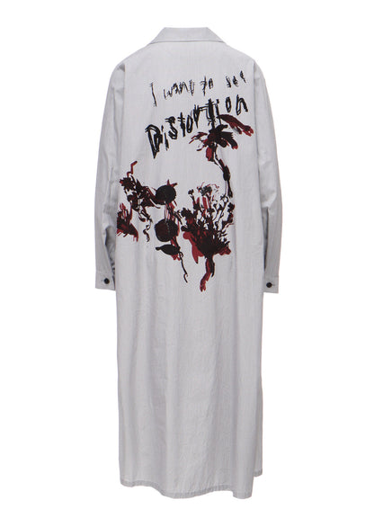 "I WANT TO SEE" OPEN COLLAR DRESS