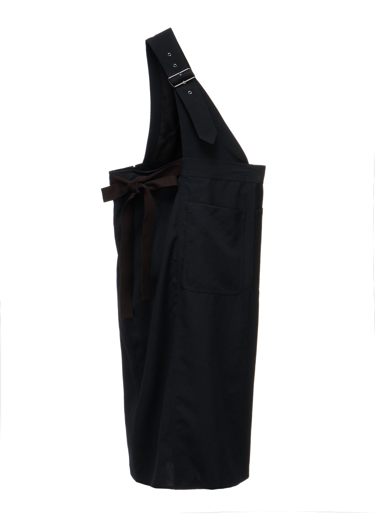 WOOL GABARDINE APRON DRESS