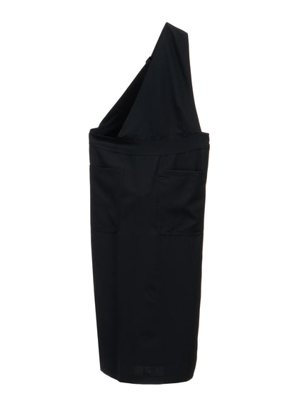 WOOL GABARDINE APRON DRESS