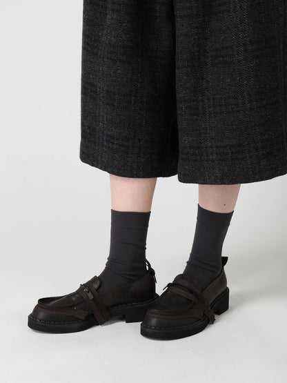 VINTAGE LEATHER ZIP LOAFERS