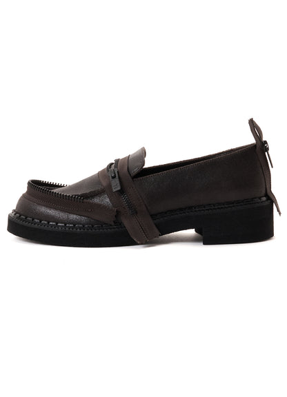 VINTAGE LEATHER ZIP LOAFERS