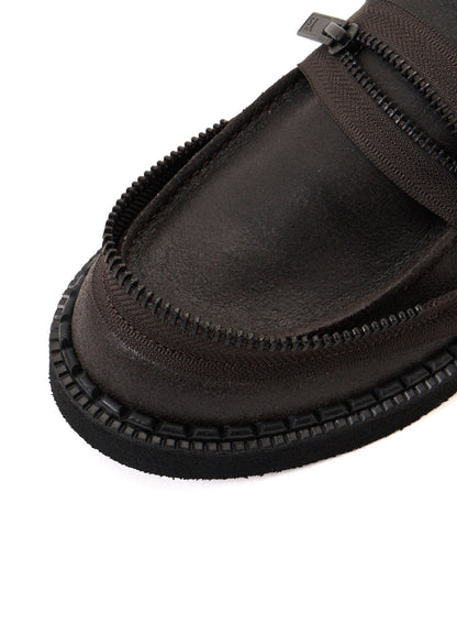 VINTAGE LEATHER ZIP LOAFERS