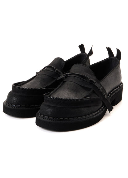 VINTAGE LEATHER ZIP LOAFERS