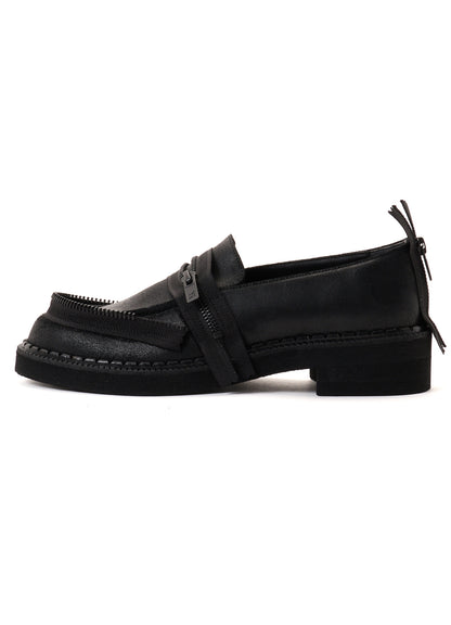VINTAGE LEATHER ZIP LOAFERS
