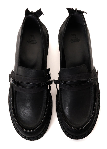 VINTAGE LEATHER ZIP LOAFERS
