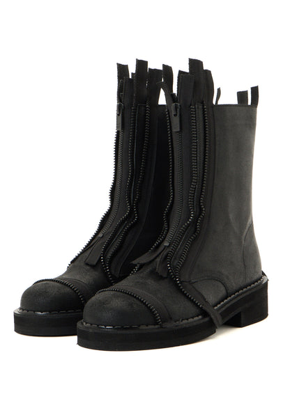 VINTAGE LEATHER ZIP BOOTS