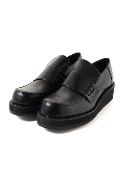 SMOOTH LEATHER PLATFORM LOAFERS
