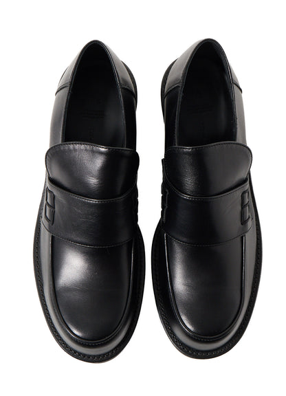 SMOOTH LEATHER PLATFORM LOAFERS