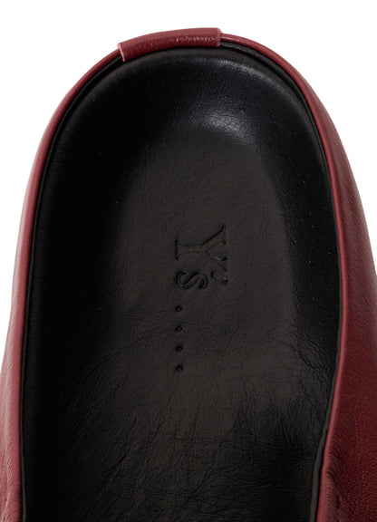 COW LEATHER GATHERED SANDAL