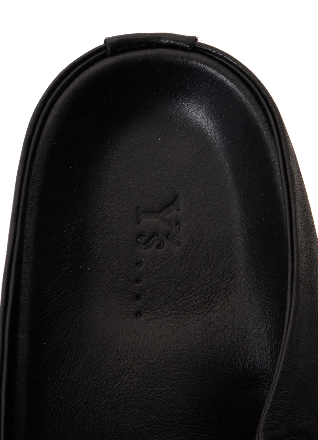 COW LEATHER GATHERED SANDAL
