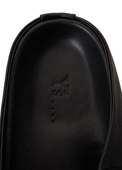 COW LEATHER GATHERED SANDAL
