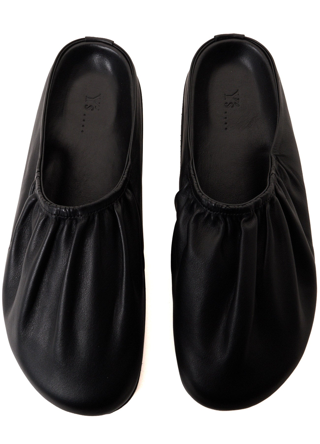 COW LEATHER GATHERED SANDAL