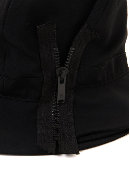 HARD TWISTED WOOL GABARDINE HAT WITH ZIP