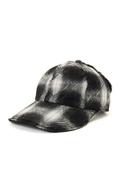 PLAID JACQUARD HEAT-SHIELDING CAPE CAP