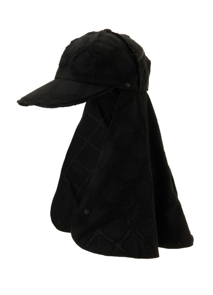 PLAID JACQUARD HEAT-SHIELDING CAPE CAP