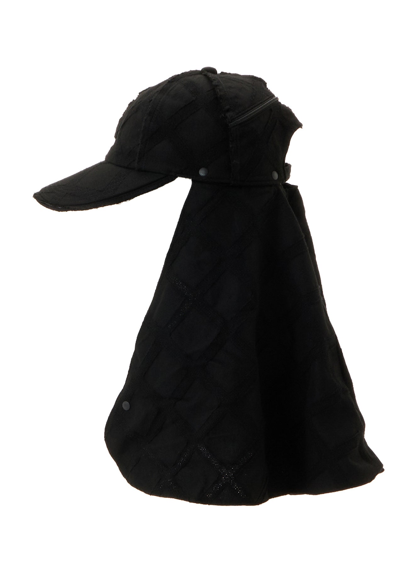 PLAID JACQUARD HEAT-SHIELDING CAPE CAP