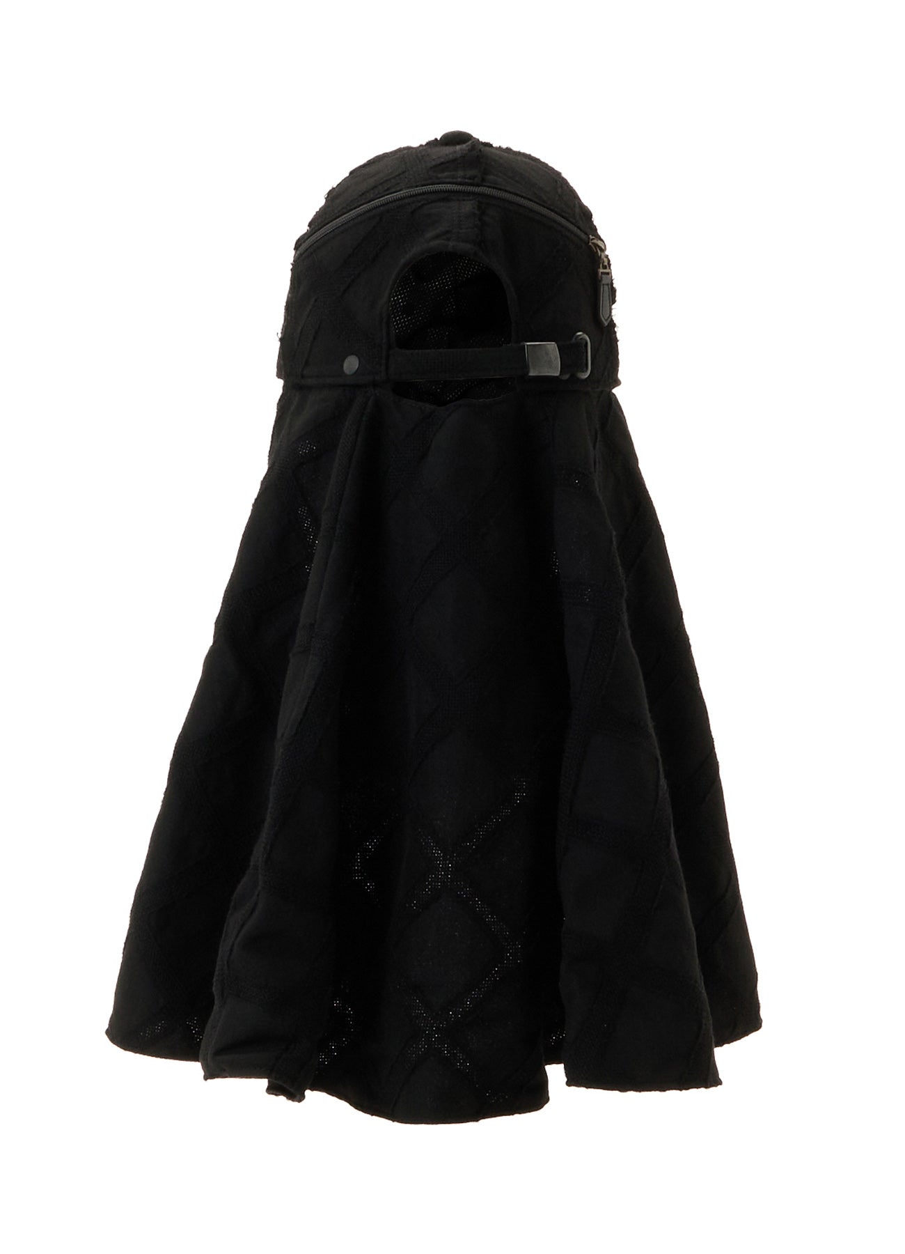 PLAID JACQUARD HEAT-SHIELDING CAPE CAP
