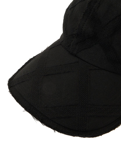 PLAID JACQUARD HEAT-SHIELDING CAPE CAP