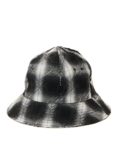 PLAID JACQUARD HEAT-SHIELDING CAPE HAT