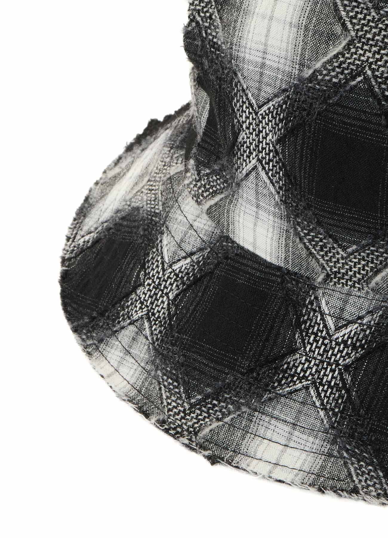 PLAID JACQUARD HEAT-SHIELDING CAPE HAT
