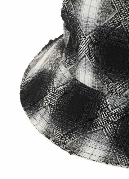 PLAID JACQUARD HEAT-SHIELDING CAPE HAT
