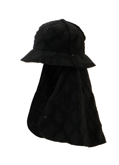 PLAID JACQUARD HEAT-SHIELDING CAPE HAT