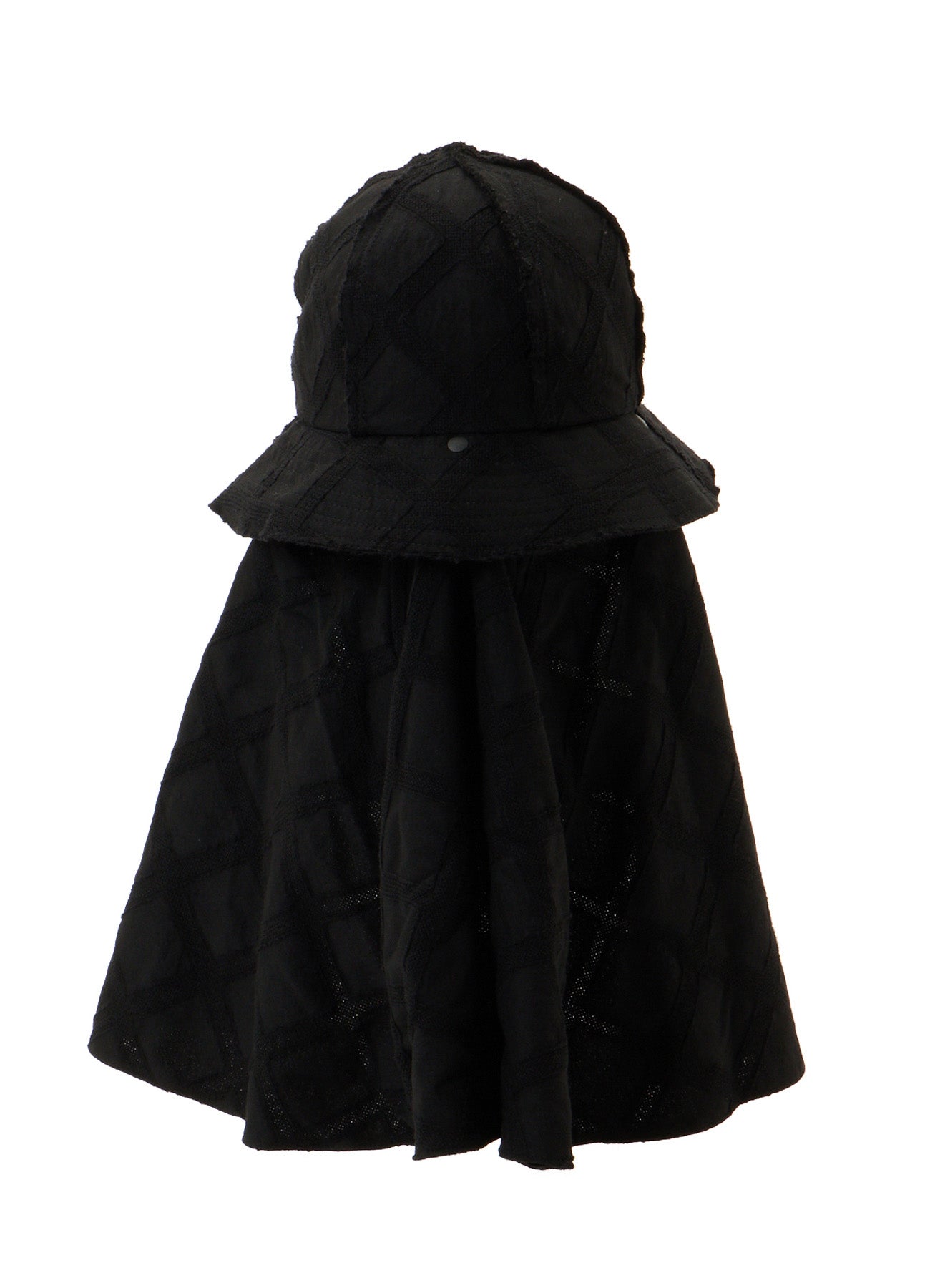 PLAID JACQUARD HEAT-SHIELDING CAPE HAT