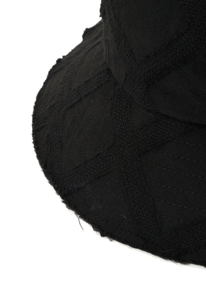 PLAID JACQUARD HEAT-SHIELDING CAPE HAT