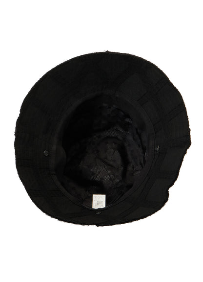 PLAID JACQUARD HEAT-SHIELDING CAPE HAT