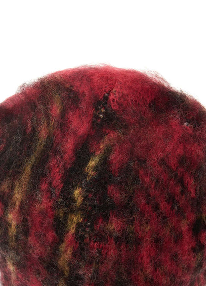 KNIT PLAID ZIP WATCH CAP