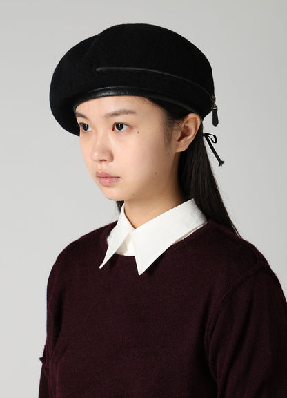 BERET WOOL ZIP BERET