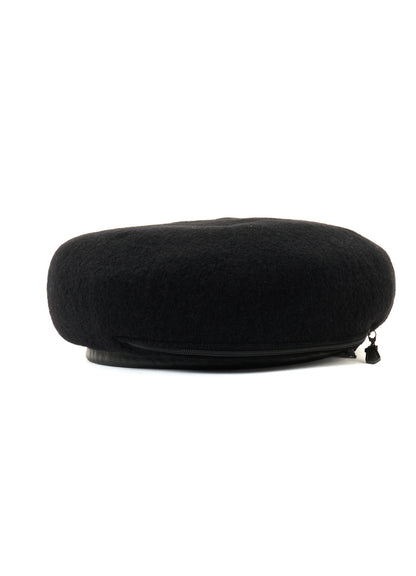 BERET WOOL ZIP BERET