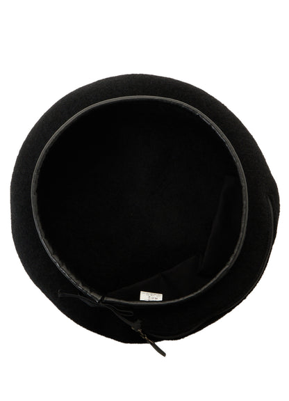 BERET WOOL ZIP BERET