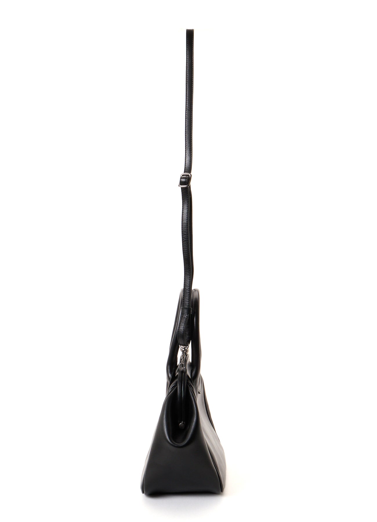 SEMI GLOSS OIL LEATHER CLASP HANDBAG – THE SHOP YOHJI YAMAMOTO