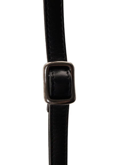 SEMI GLOSS OIL LEATHER CLASP HANDBAG