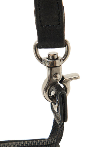 SOFT LEATHER METAL CLASP POCKET SHOULDER