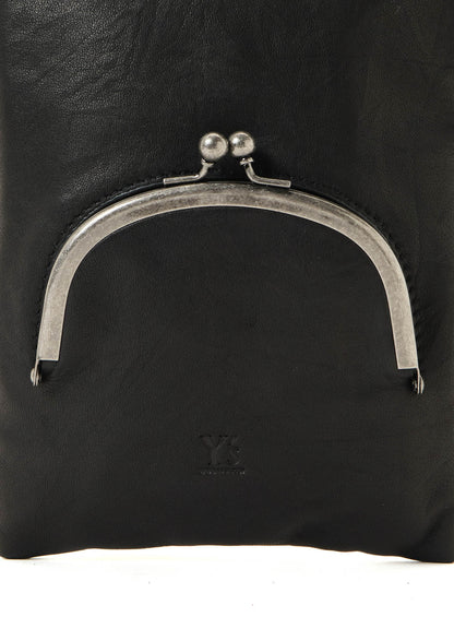 SOFT LEATHER METAL CLASP POCKET SHOULDER