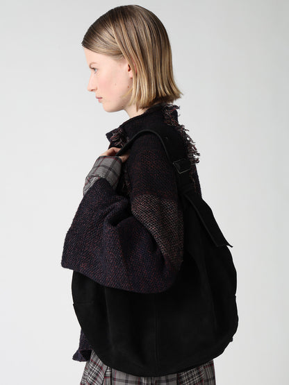 HEAVY VELOUR GYOZA-STYLE BAG