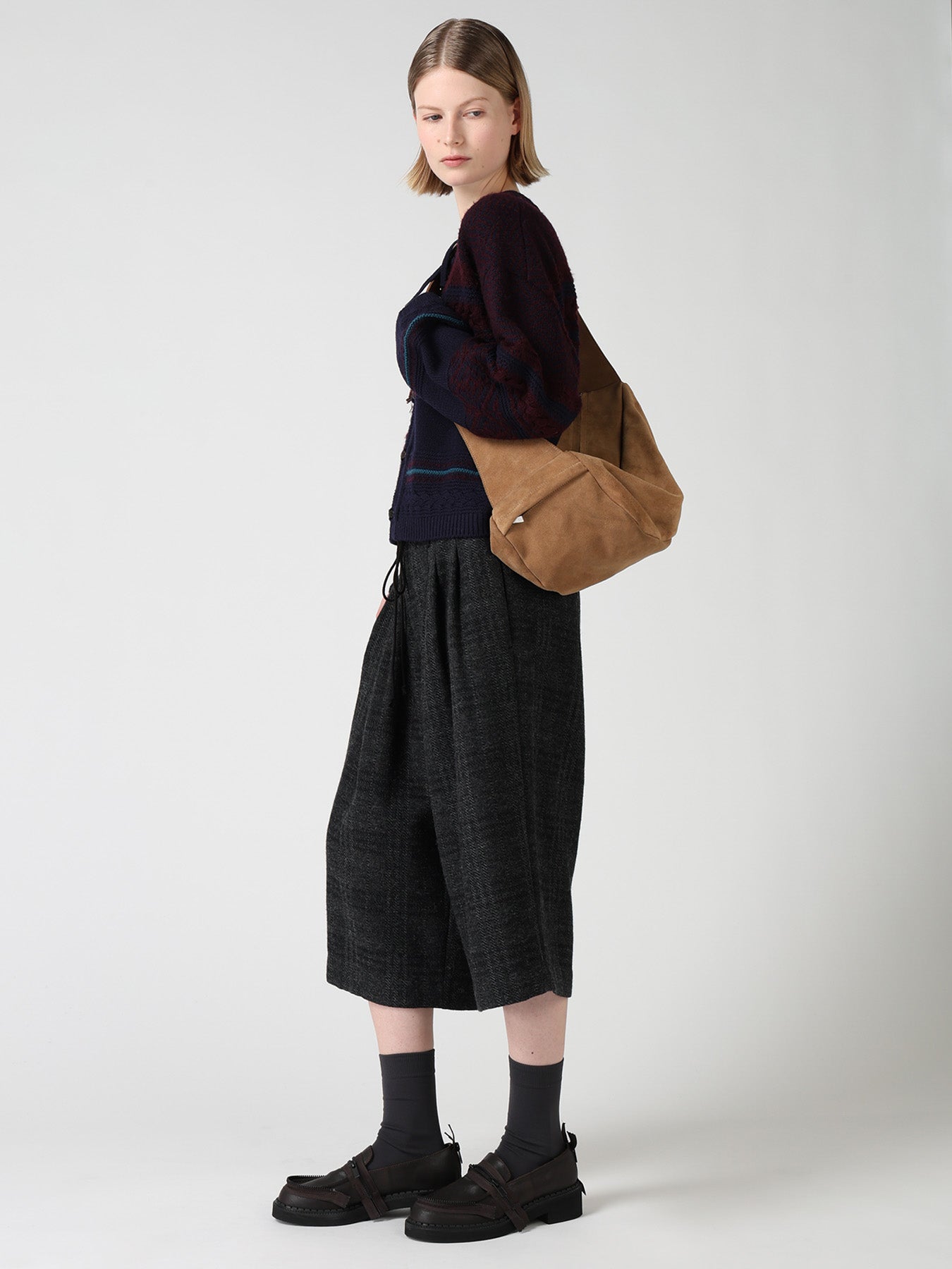 HEAVY VELOUR BOX SHOULDER BAG