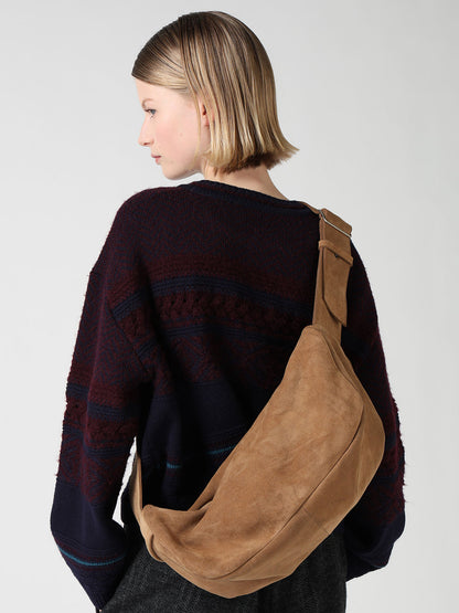 HEAVY VELOUR BOX SHOULDER BAG
