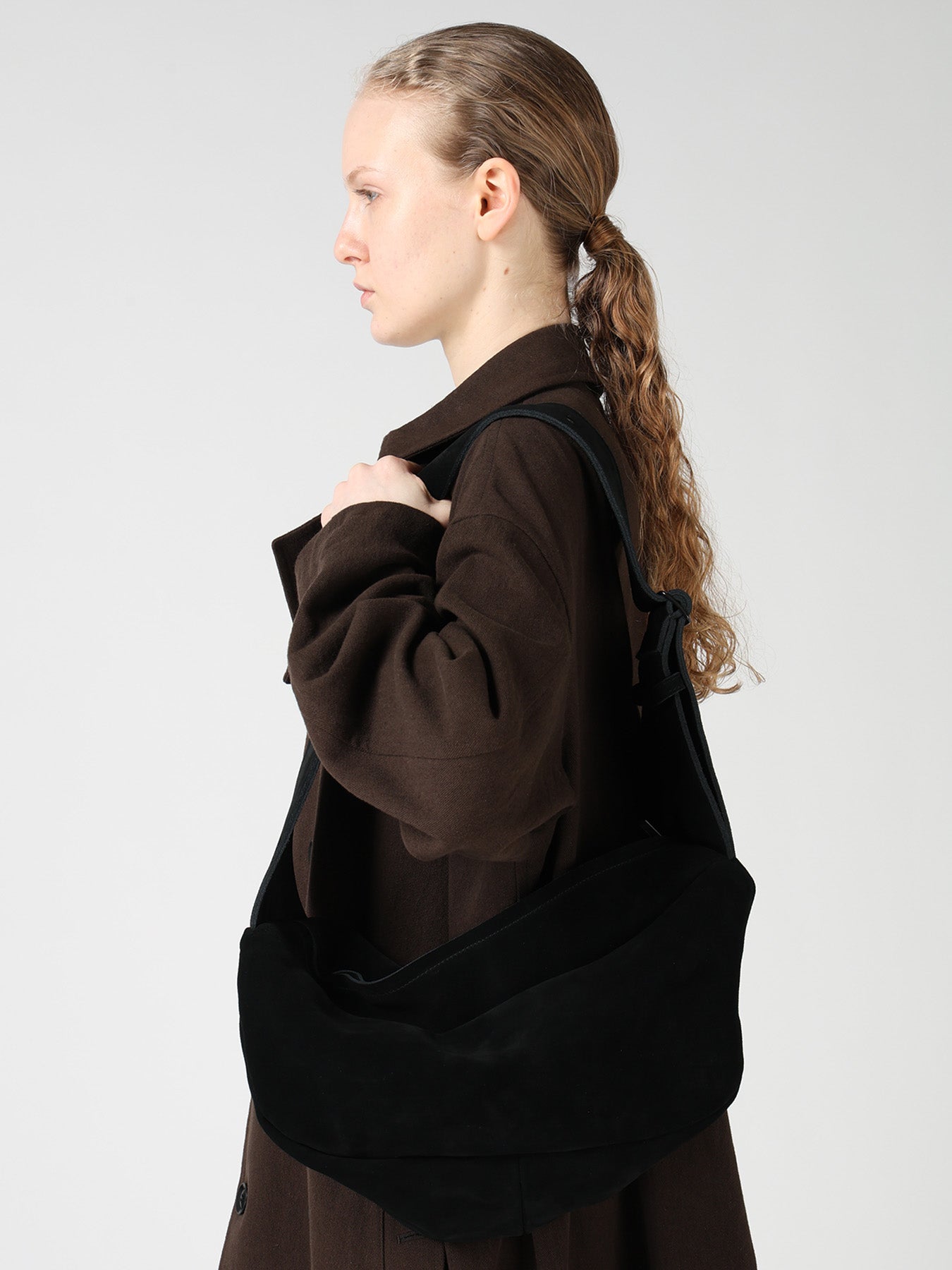 HEAVY VELOUR BOX SHOULDER BAG