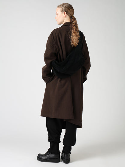 HEAVY VELOUR BOX SHOULDER BAG