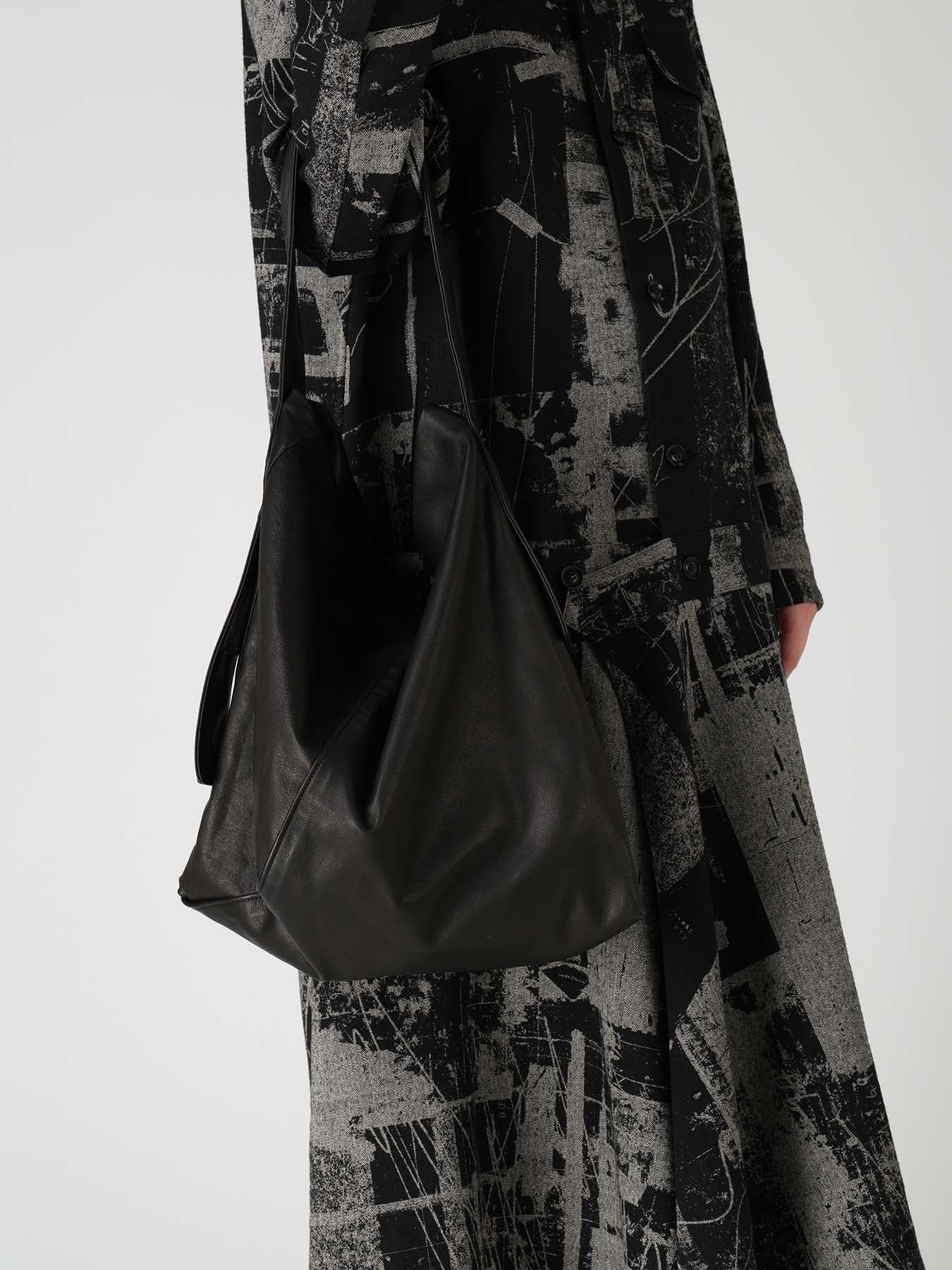 UNFINISHED LEATHER SHOULDER BAG