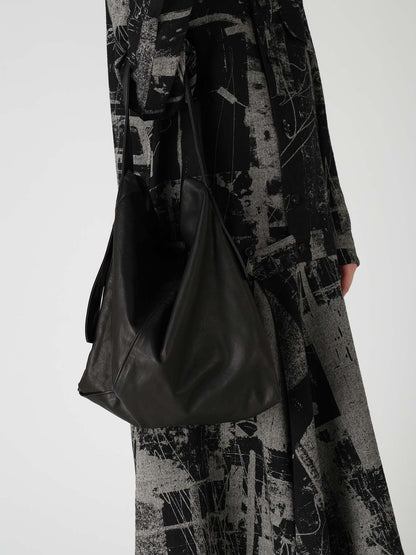 UNFINISHED LEATHER SHOULDER BAG